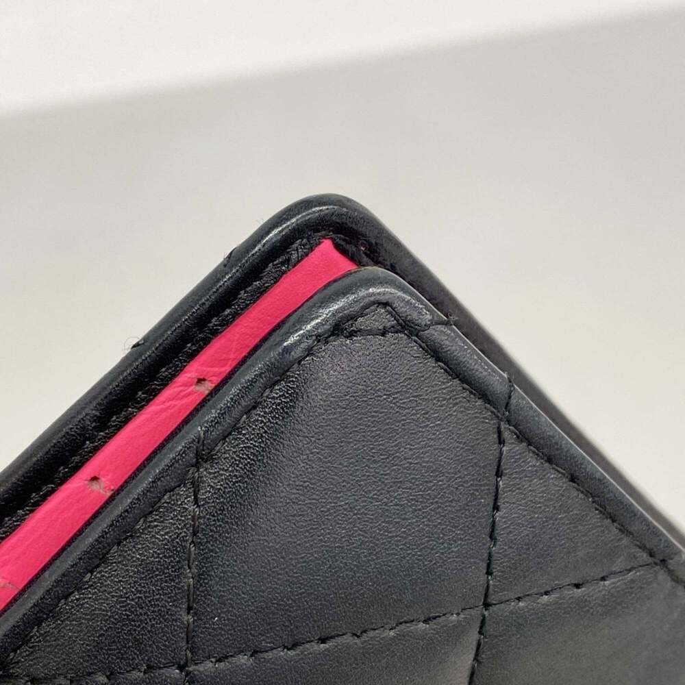 CHANEL Authentic Black Lambskin Leather Wallet - Picture 11 of 13